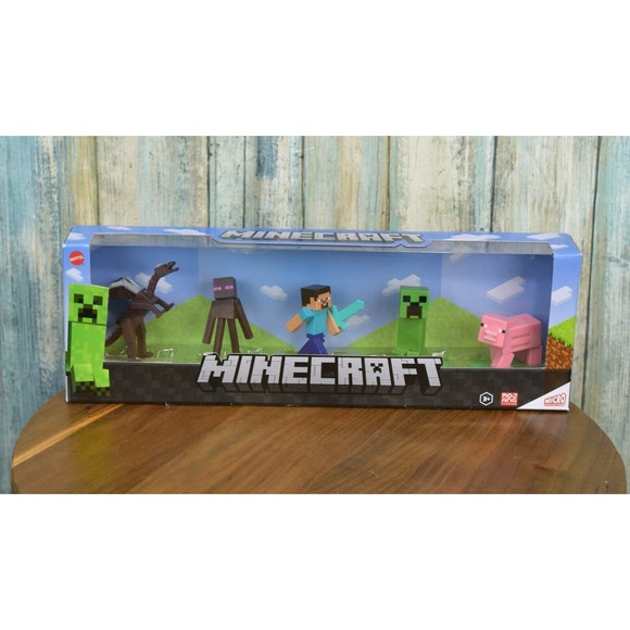 Minecraft Micro Collection 5 Figure Box Set ENDER DRAGON New - Picture 1 of 5